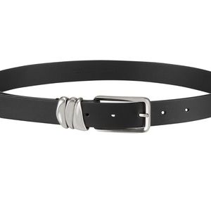BOTTEGA VENETA Metal Loops Leather Belt 100 cm